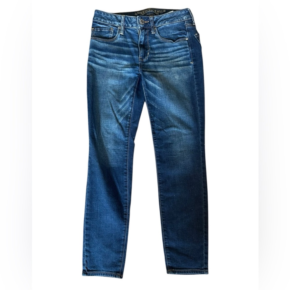 American Eagle Dark Wash Skinny Jeans Women’s Size 6 Short Stretch Denim